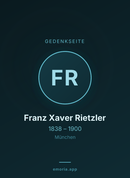 Gedenkportrait von Franz Xaver Rietzler