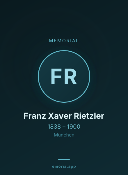 Memorial portrait of Franz Xaver Rietzler