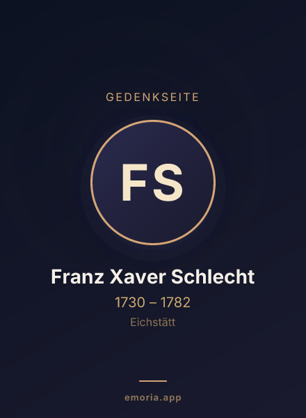 Gedenkportrait von Franz Xaver Schlecht