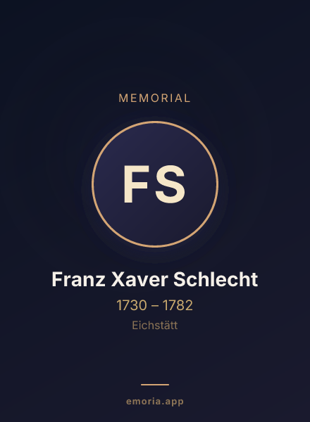 Memorial portrait of Franz Xaver Schlecht