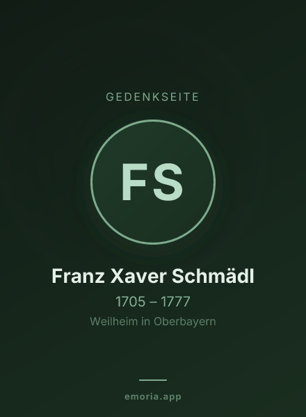 Gedenkportrait von Franz Xaver Schmädl