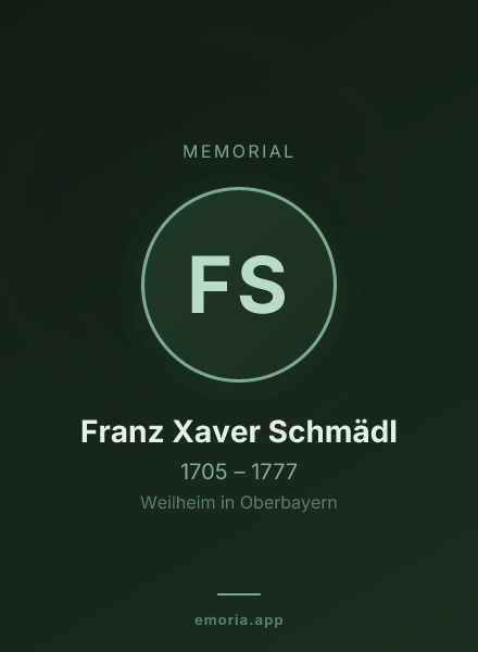 Memorial portrait of Franz Xaver Schmädl