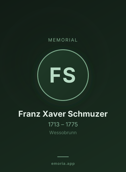 Memorial portrait of Franz Xaver Schmuzer
