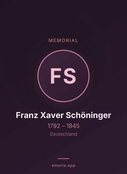 Memorial portrait of Franz Xaver Schöninger