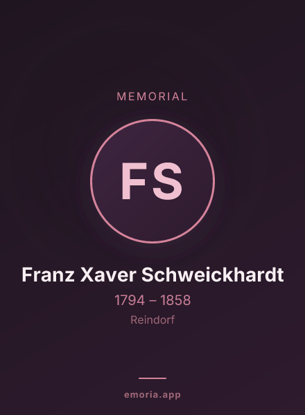 Memorial portrait of Franz Xaver Schweickhardt