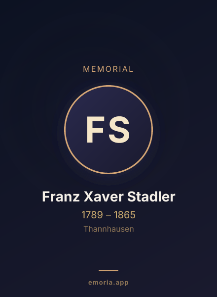Memorial portrait of Franz Xaver Stadler