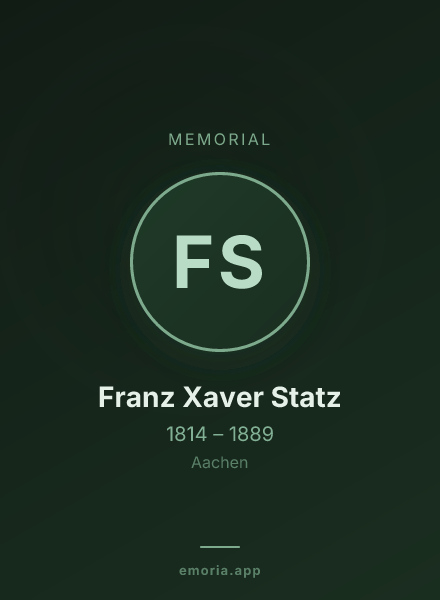 Memorial portrait of Franz Xaver Statz