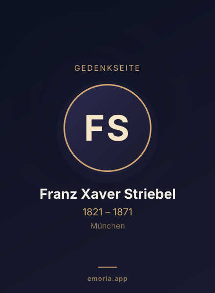 Gedenkportrait von Franz Xaver Striebel