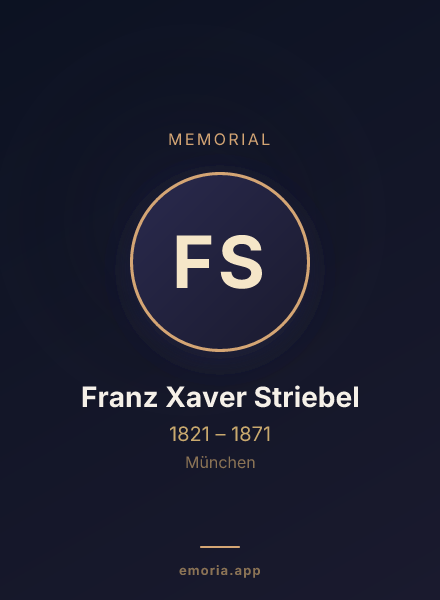 Memorial portrait of Franz Xaver Striebel