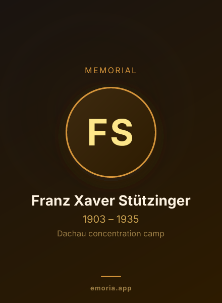 Memorial portrait of Franz Xaver Stützinger