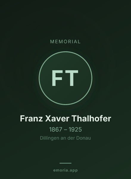 Memorial portrait of Franz Xaver Thalhofer