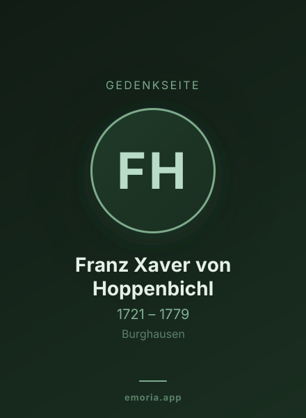 Gedenkportrait von Franz Xaver von Hoppenbichl