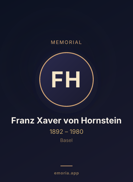 Memorial portrait of Franz Xaver von Hornstein