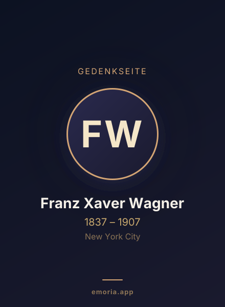 Gedenkportrait von Franz Xaver Wagner