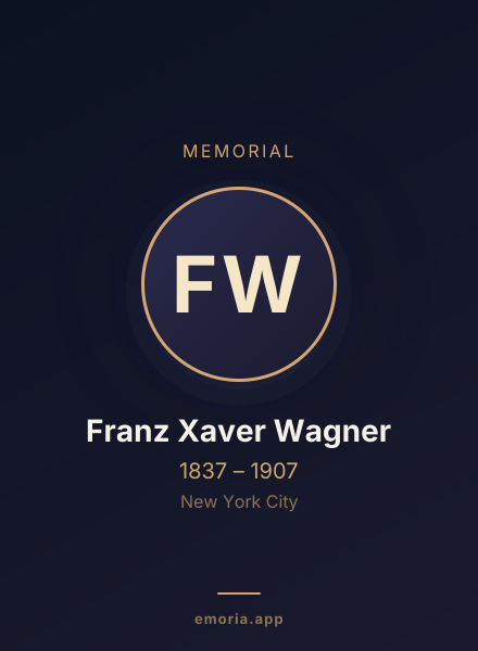 Memorial portrait of Franz Xaver Wagner