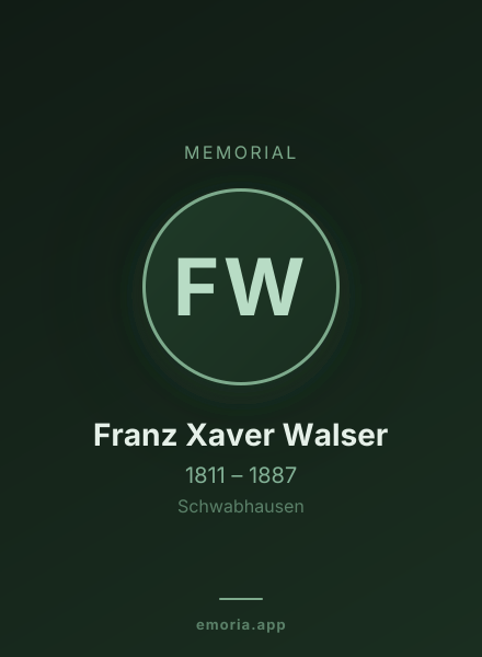 Memorial portrait of Franz Xaver Walser