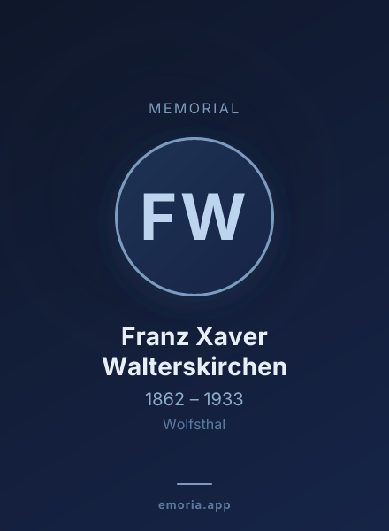 Memorial portrait of Franz Xaver Walterskirchen