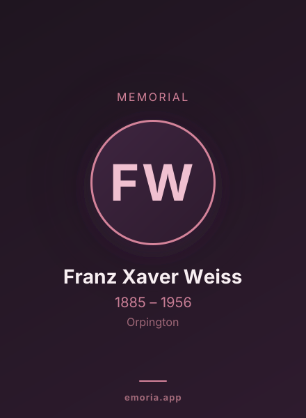 Memorial portrait of Franz Xaver Weiss