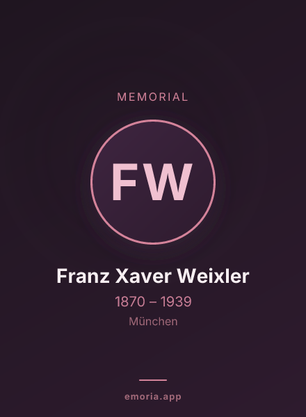 Memorial portrait of Franz Xaver Weixler