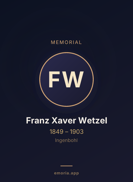 Memorial portrait of Franz Xaver Wetzel