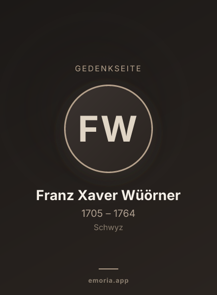 Gedenkportrait von Franz Xaver Wüörner