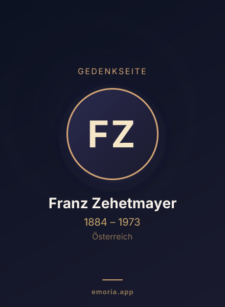 Gedenkportrait von Franz Zehetmayer