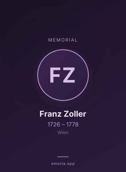 Memorial portrait of Franz Zoller
