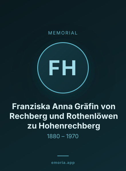 Memorial portrait of Franziska Anna Gräfin von Rechberg und Rothenlöwen zu Hohenrechberg