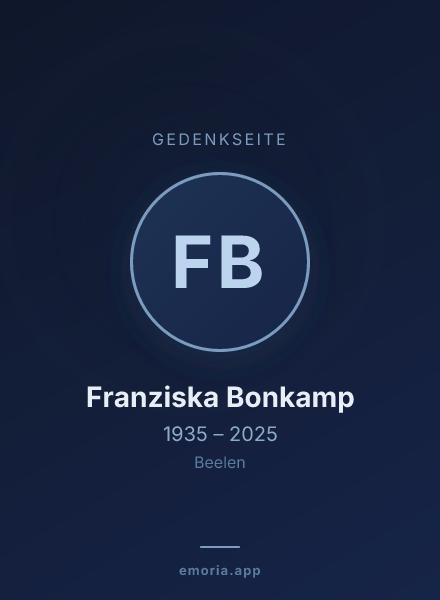 Gedenkportrait von Franziska Bonkamp