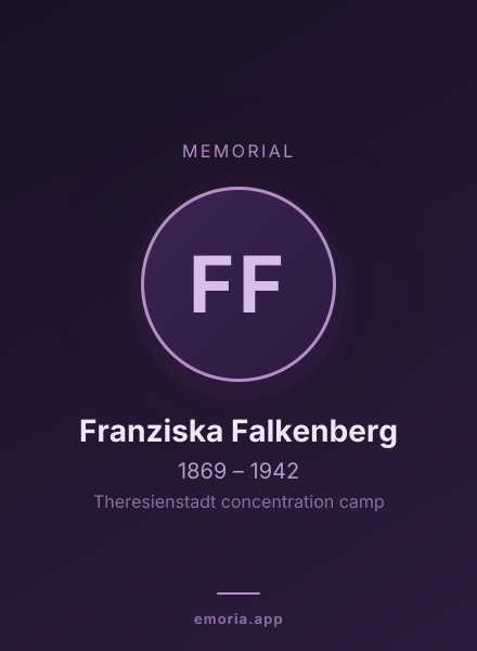 Memorial portrait of Franziska Falkenberg