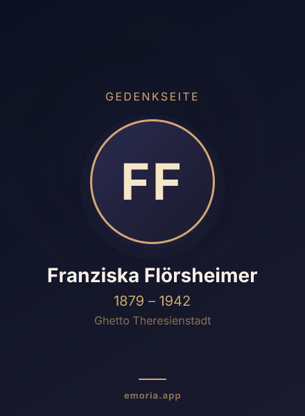 Gedenkportrait von Franziska Flörsheimer