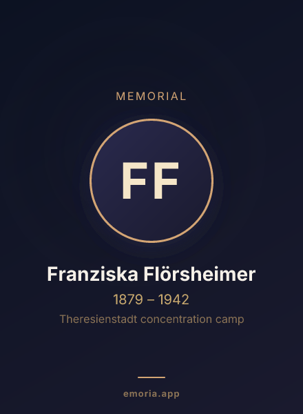 Memorial portrait of Franziska Flörsheimer