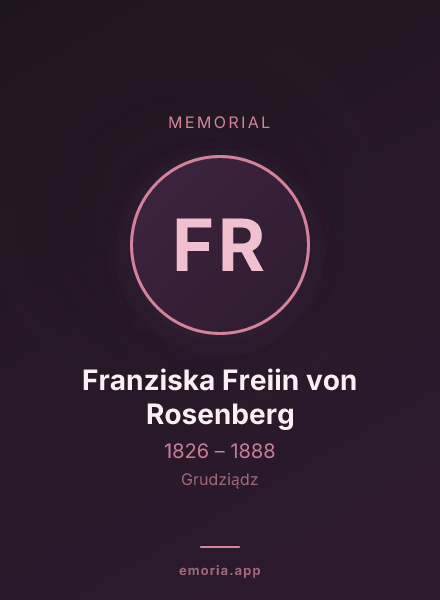 Memorial portrait of Franziska Freiin von Rosenberg