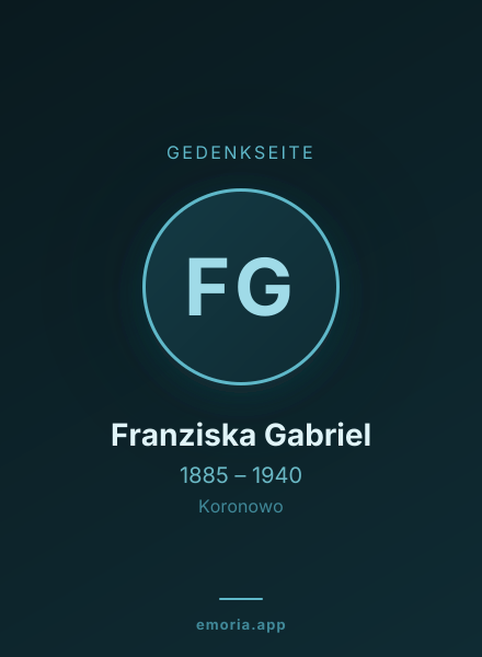 Gedenkportrait von Franziska Gabriel
