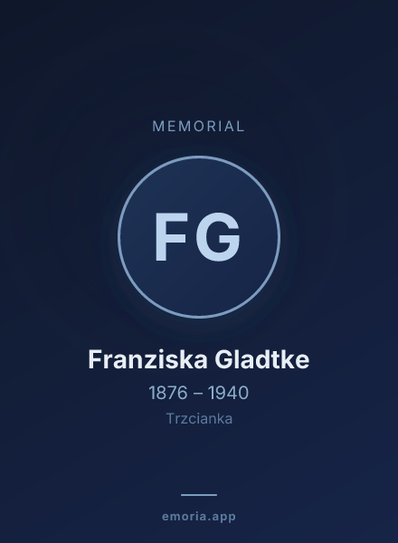 Memorial portrait of Franziska Gladtke