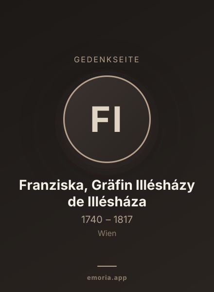Gedenkportrait von Franziska, Gräfin Illésházy de Illésháza