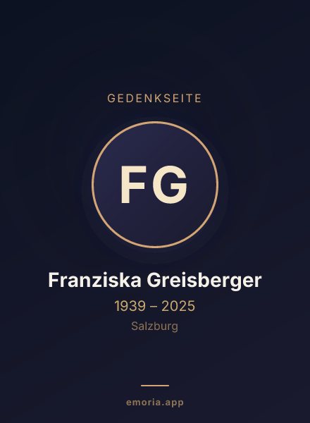 Gedenkportrait von Franziska Greisberger