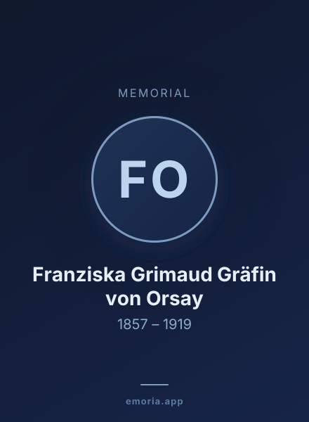 Memorial portrait of Franziska Grimaud Gräfin von Orsay