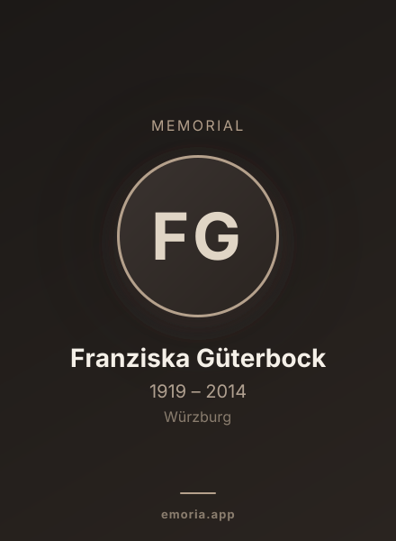 Memorial portrait of Franziska Güterbock