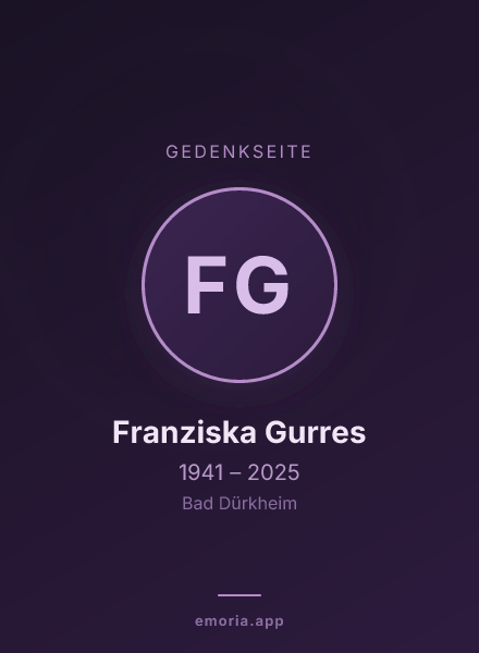 Gedenkportrait von Franziska Gurres