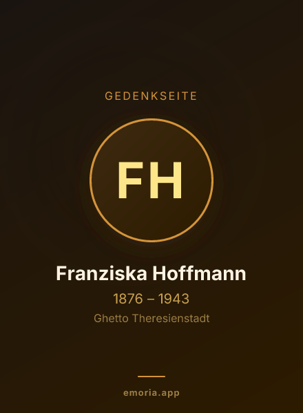 Gedenkportrait von Franziska Hoffmann