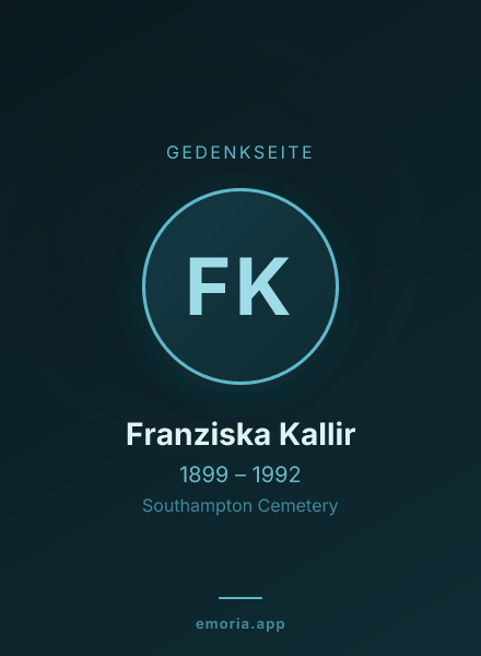 Gedenkportrait von Franziska Kallir