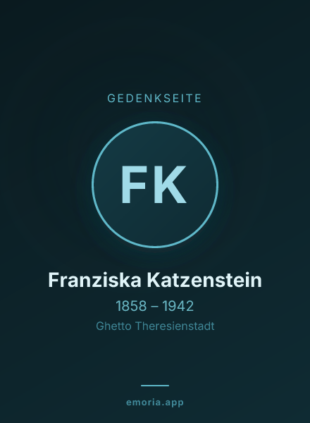 Gedenkportrait von Franziska Katzenstein