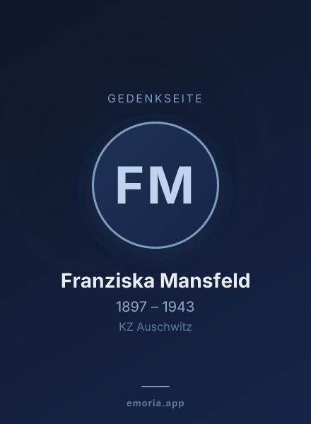 Gedenkportrait von Franziska Mansfeld