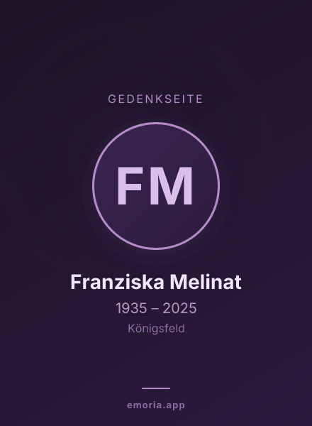 Gedenkportrait von Franziska Melinat