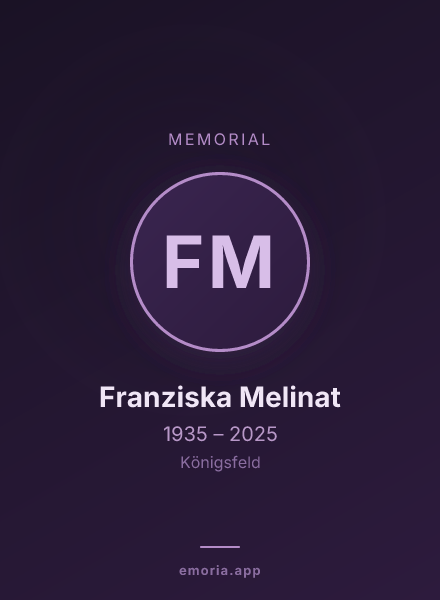 Memorial portrait of Franziska Melinat