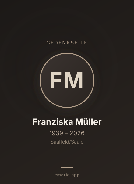 Gedenkportrait von Franziska Müller