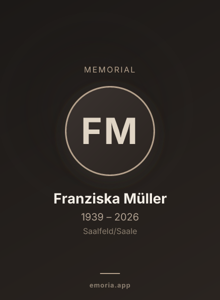 Memorial portrait of Franziska Müller