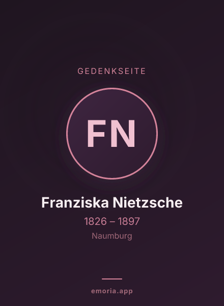Gedenkportrait von Franziska Nietzsche