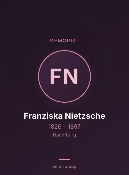 Memorial portrait of Franziska Nietzsche
